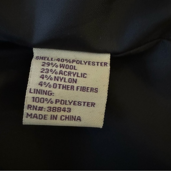 Plaid pea coat, - Picture 4 of 4